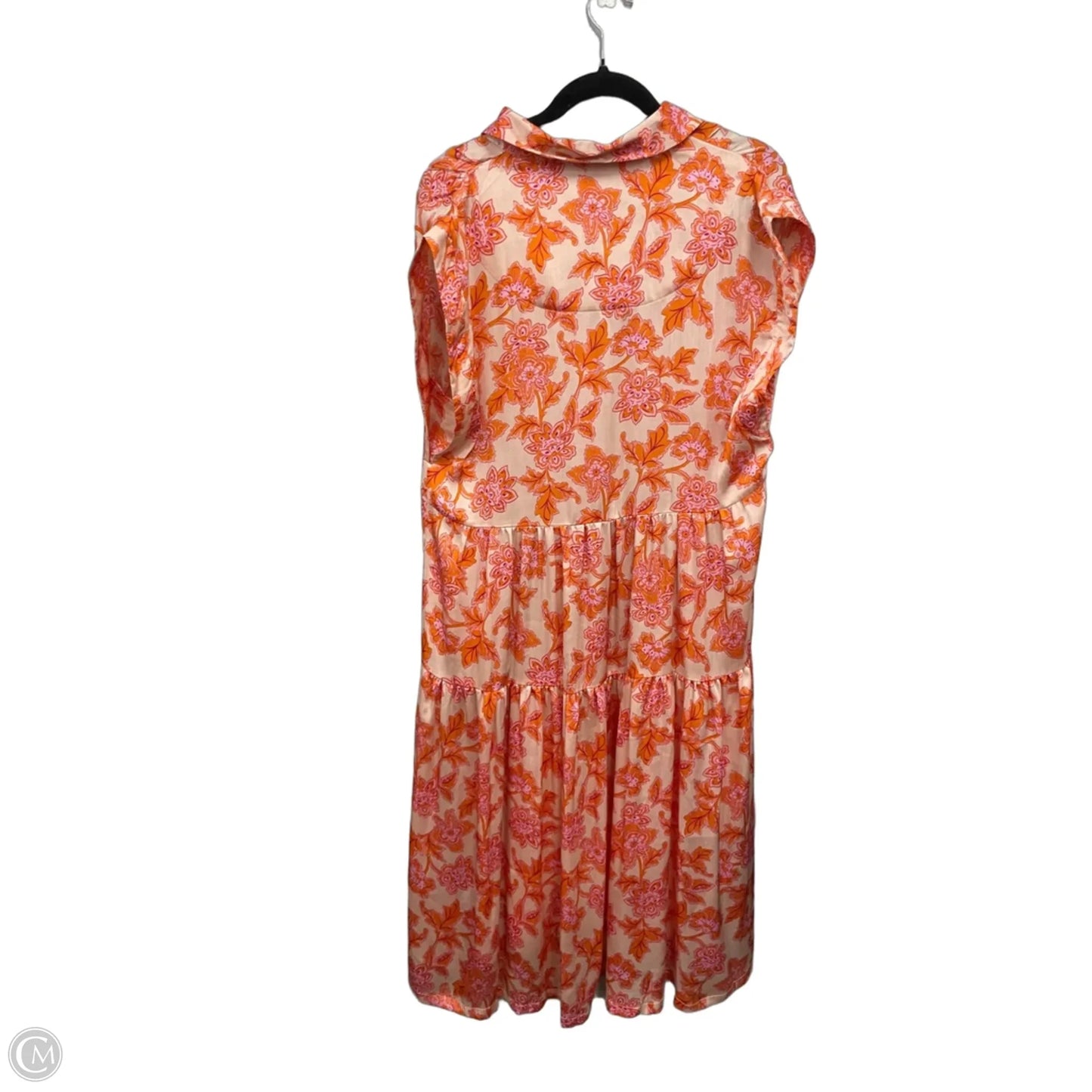Dress Casual Midi By Umgee In Orange & Tan, Size: L