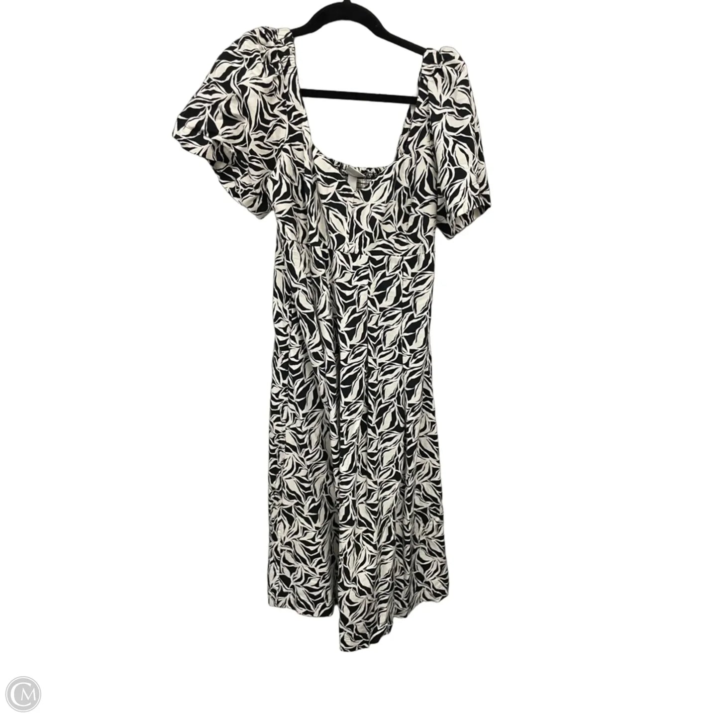 Dress Casual Midi By A New Day In Black & Cream, Size: 12