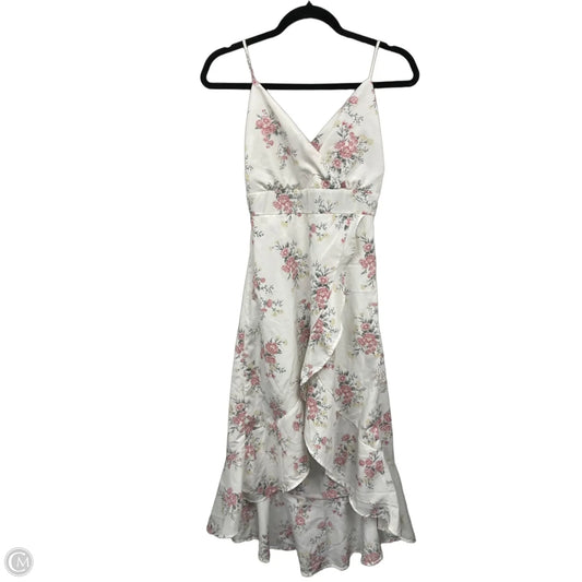 Dress Party Midi By No Boundaries In Cream & Pink, Size: 0