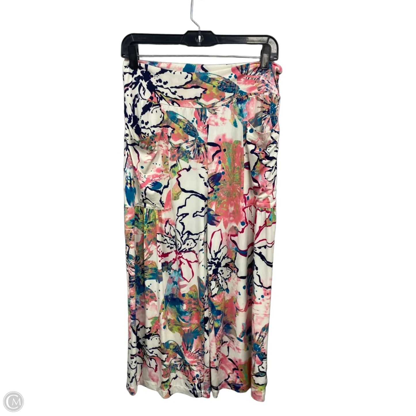 Pants Wide Leg By Clothes Mentor In Cream & Pink, Size: S