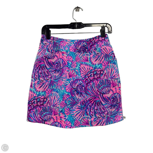 Skort Designer By Lilly Pulitzer In Blue & Purple, Size: 0