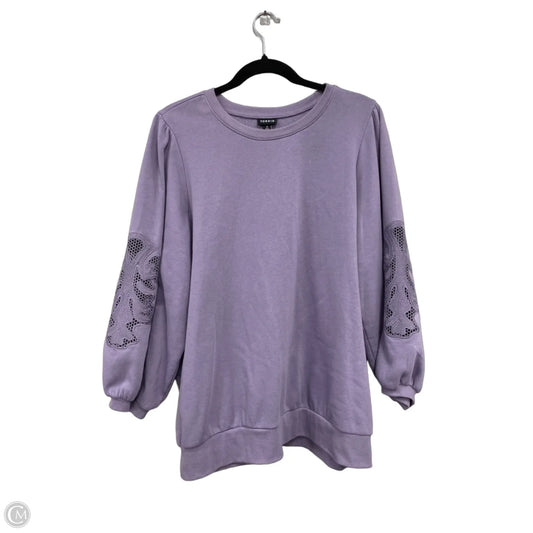 Sweatshirt Crewneck By Torrid In Purple, Size: L