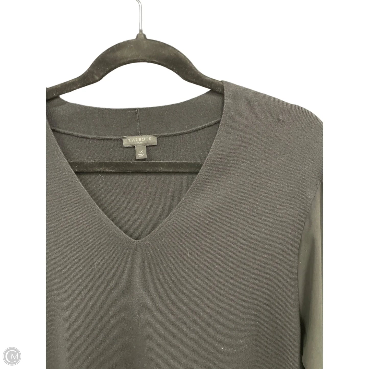 Top Long Sleeve By Talbots In Black, Size: 1x