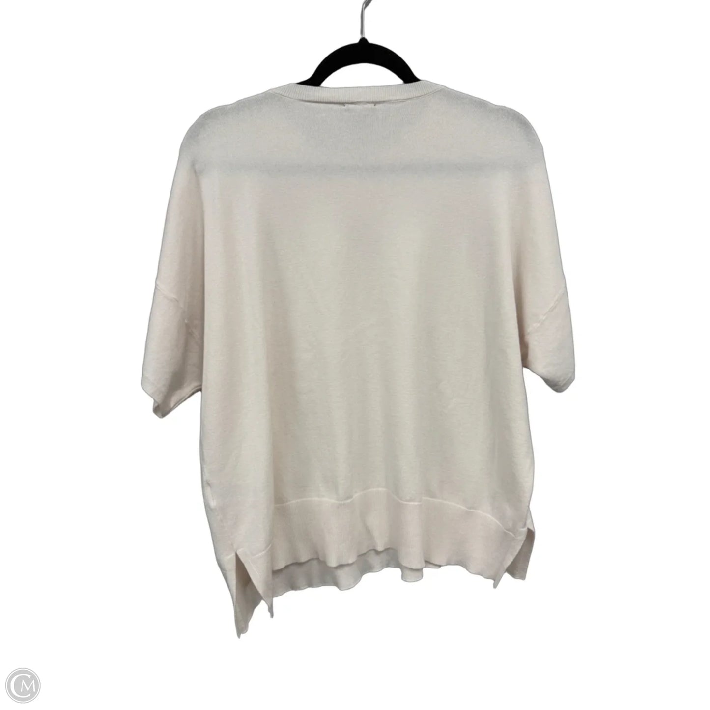 Sweater Short Sleeve By Splendid In Cream, Size: S