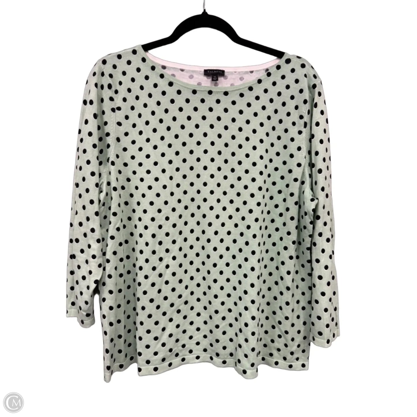 Sweater By Talbots In Black & Green, Size: Xl