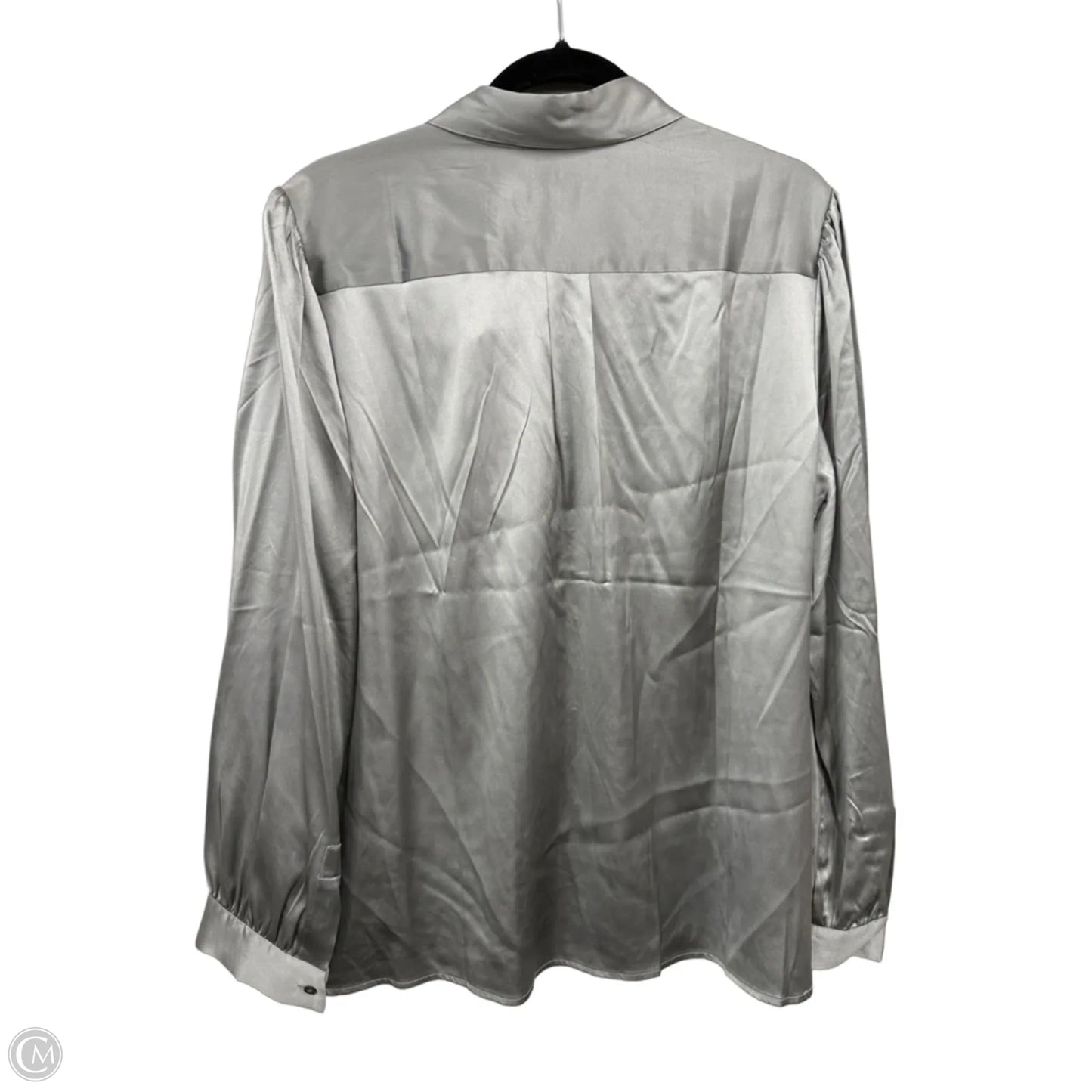 Blouse Long Sleeve By Talbots In Grey, Size: 16