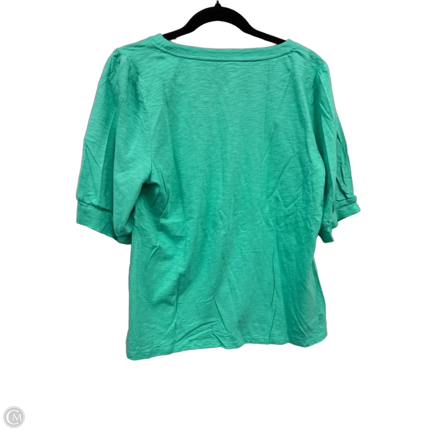 Top Short Sleeve By Talbots In Green, Size: L