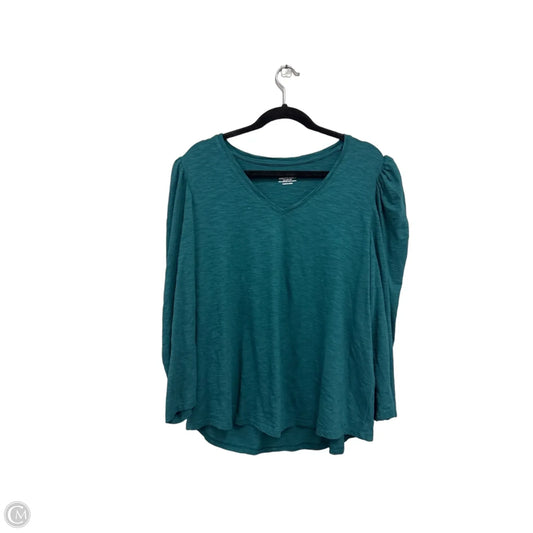 Top Long Sleeve Basic By Chicos In Green, Size: Xxl