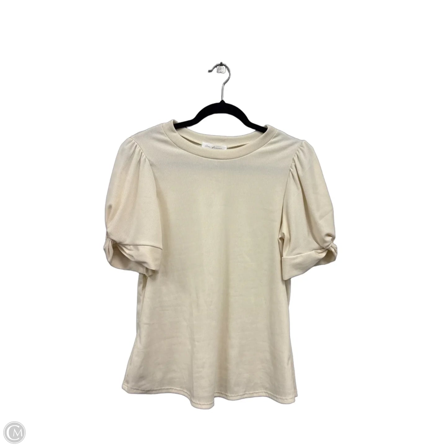 Top Short Sleeve By Ces Femme In Cream, Size: L