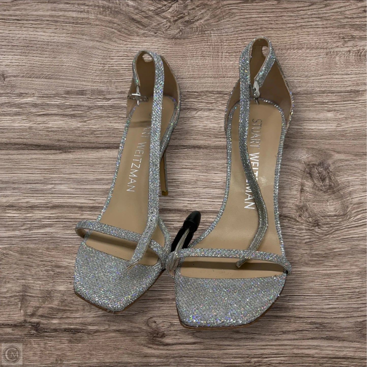 Shoes Designer By Stuart Weitzman In Silver, Size: 8