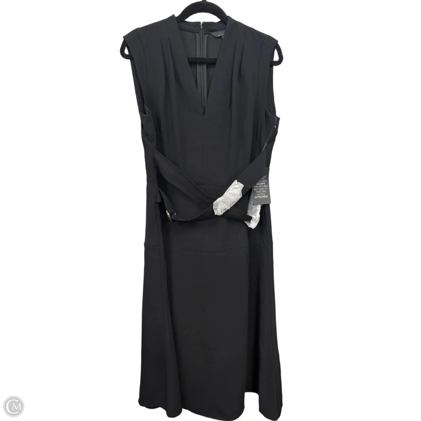 Dress Casual Midi By White House Black Market In Black, Size: 12