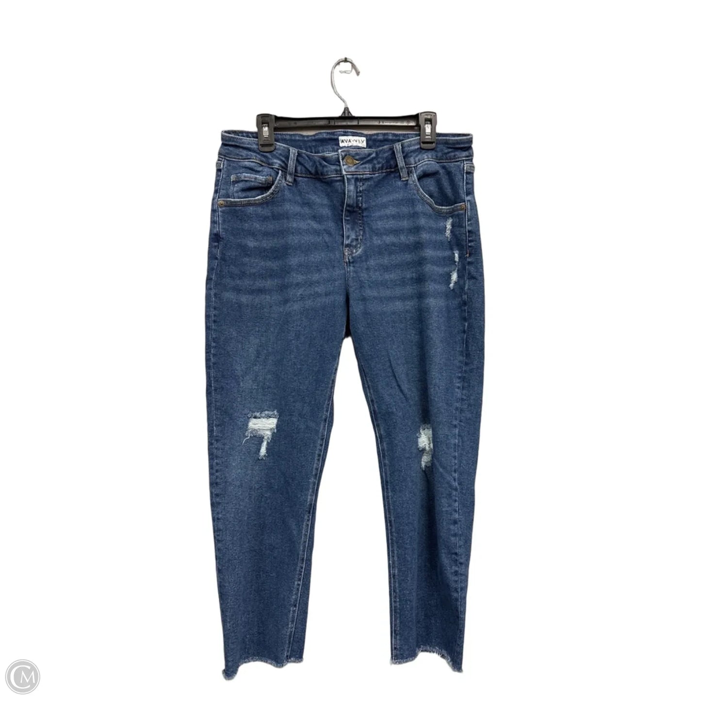 Jeans Straight By Ava & Viv In Blue, Size: 14