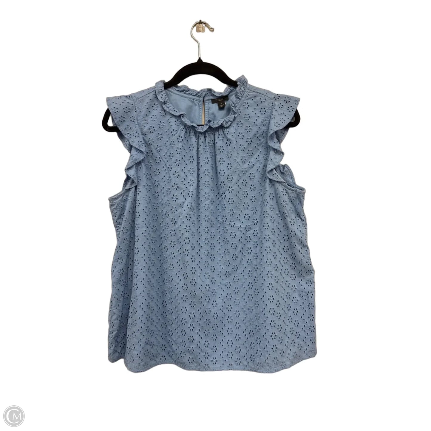 Top Short Sleeve By Ann Taylor In Blue, Size: Lp