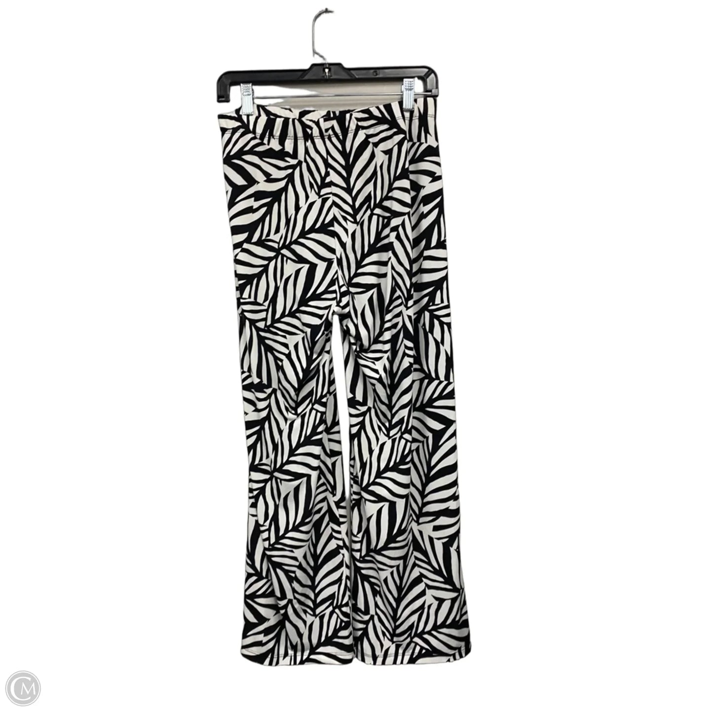 Pants Wide Leg By Clara Sun Woo In Black & Cream, Size: L