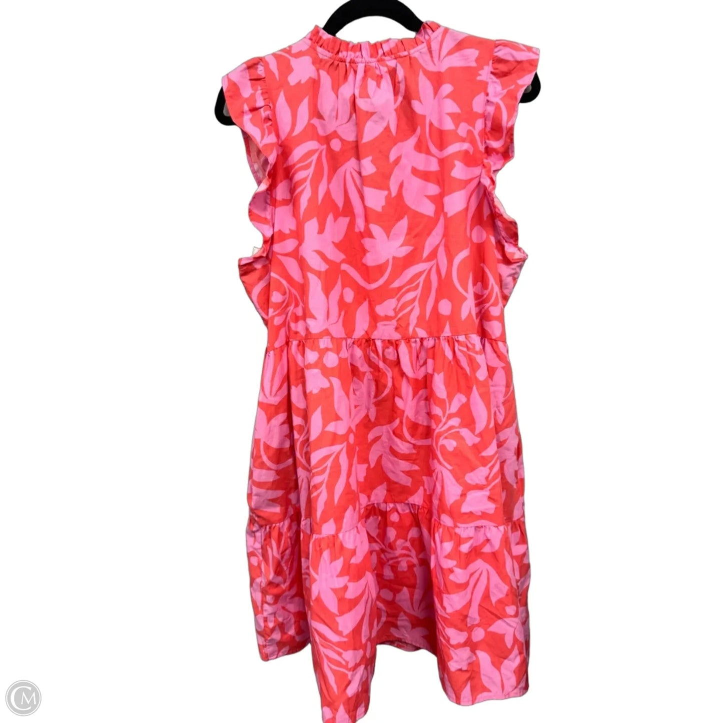 Dress Casual Short By Time And Tru In Orange & Pink, Size: Xl