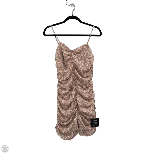 Dress Casual Short By Lulus In Tan & White, Size: S