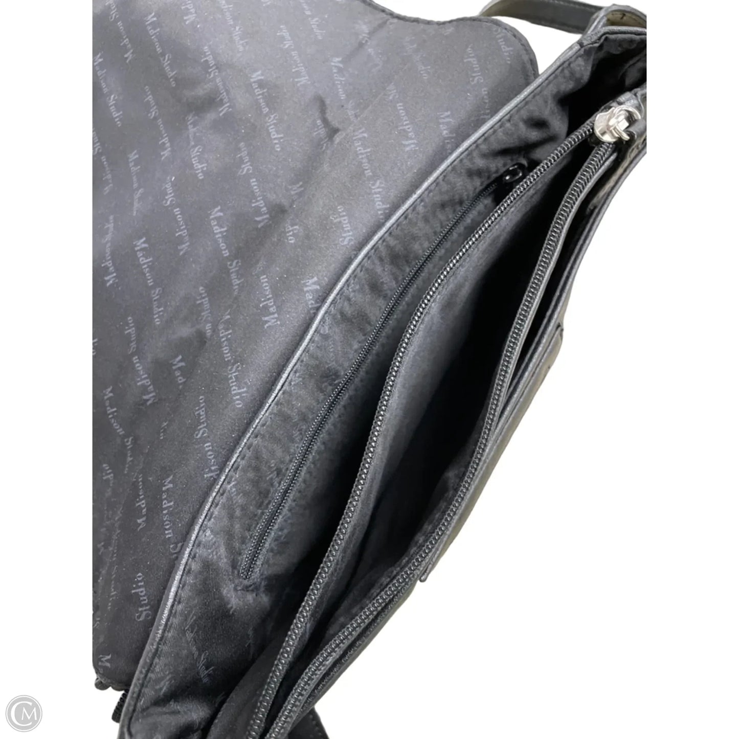 Crossbody Leather By Madison, Size: Medium