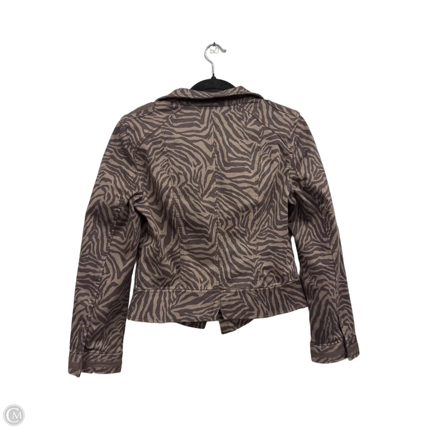 Jacket Denim By White House Black Market In Brown & Tan, Size: 10