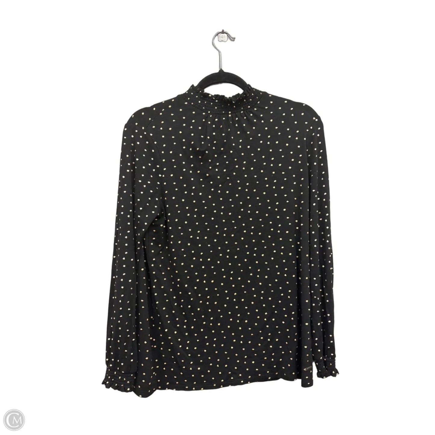 Top Long Sleeve By Anne Klein In Black & Gold, Size: M