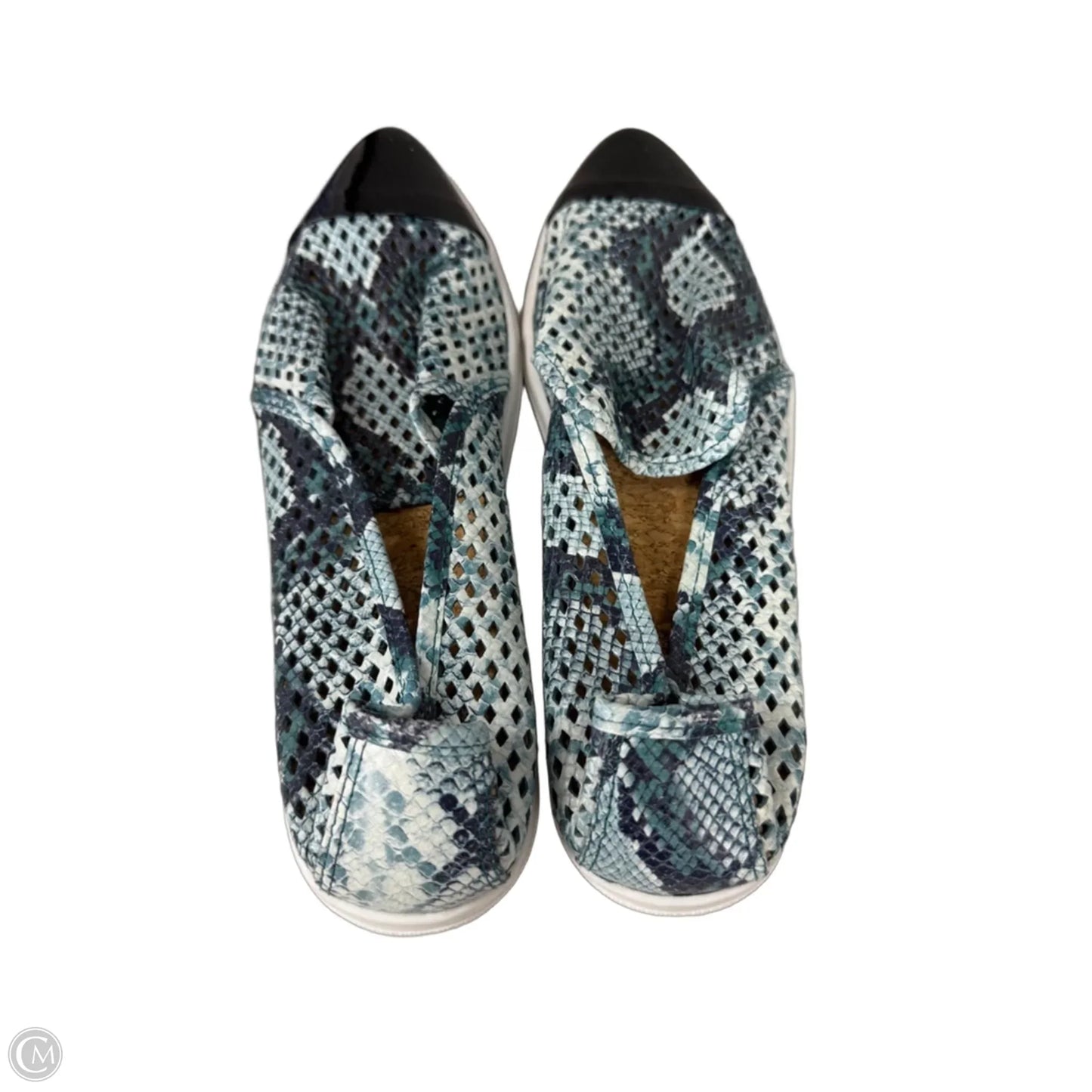 Shoes Flats By Cmb In Black & Blue, Size: 10