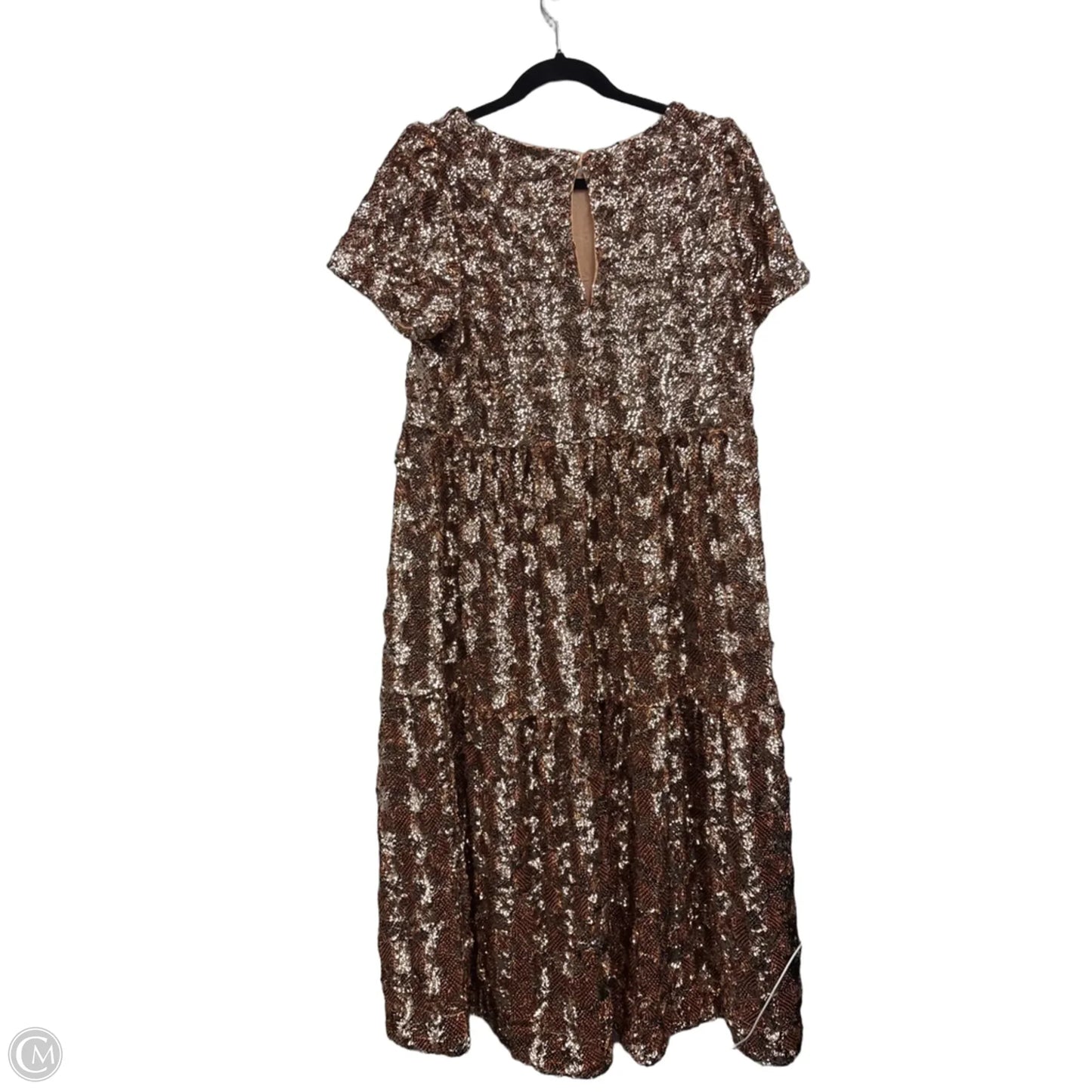 Dress Party Midi By Maeve In Rose Gold, Size: M