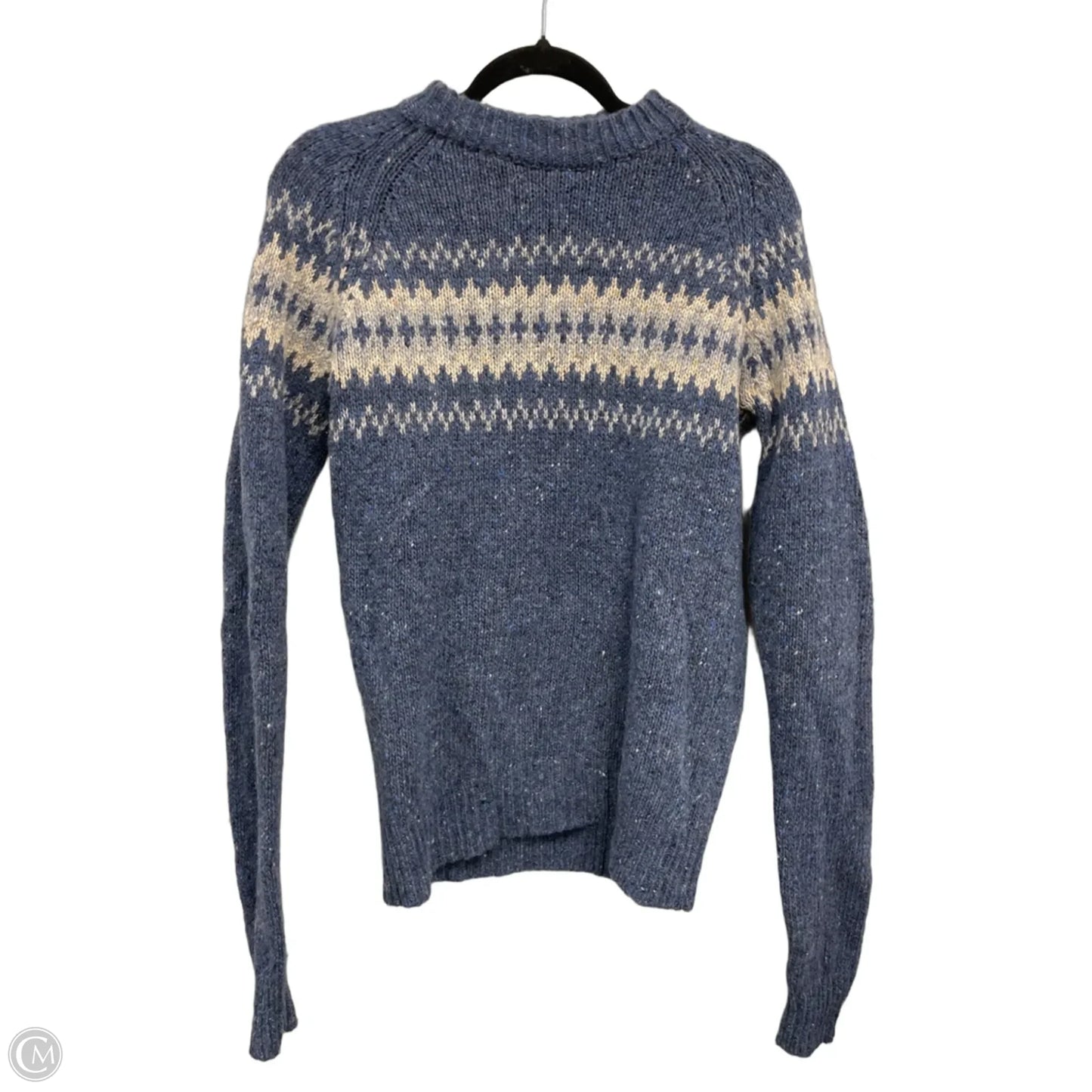 Sweater By Clothes Mentor In Blue & Cream, Size: M