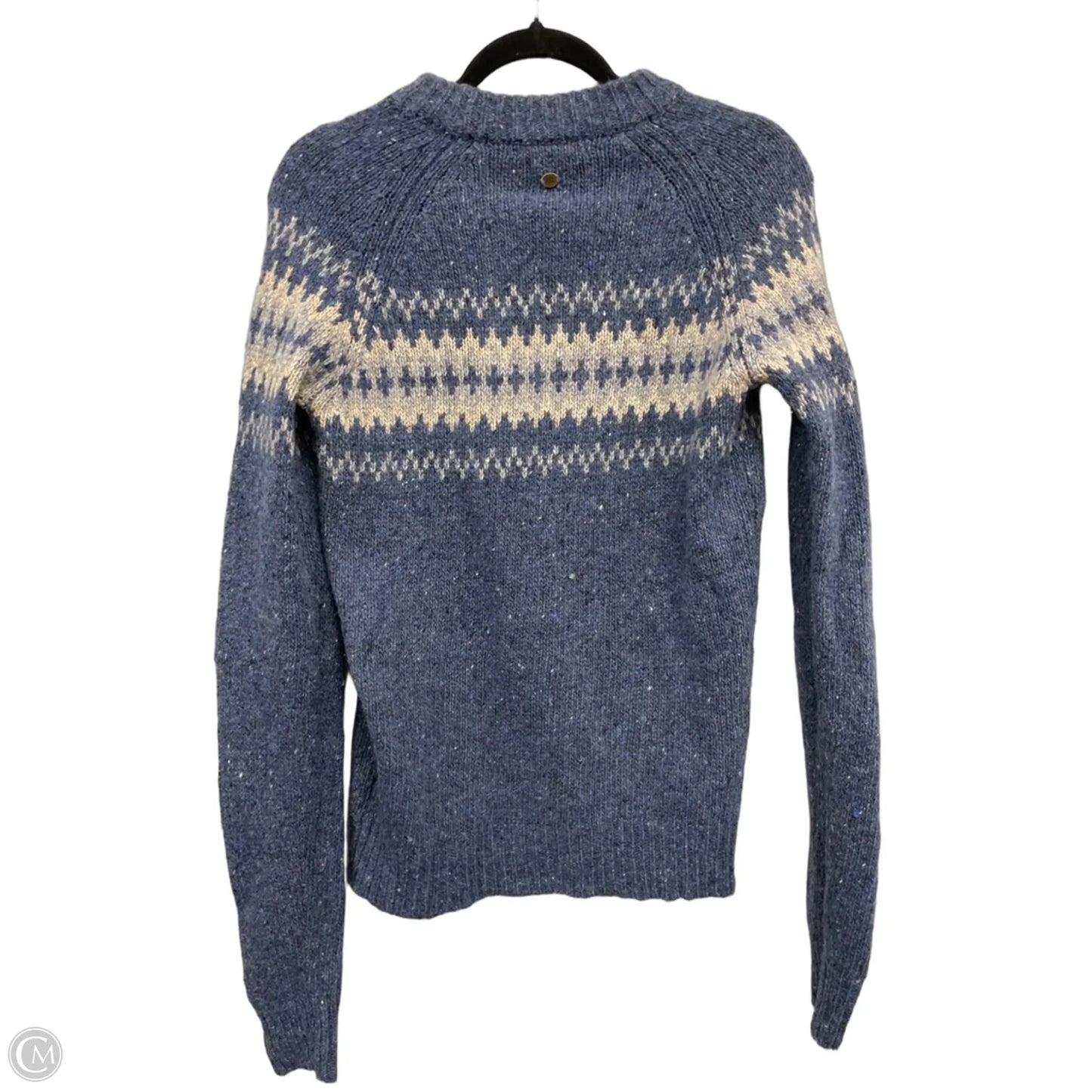 Sweater By Clothes Mentor In Blue & Cream, Size: M