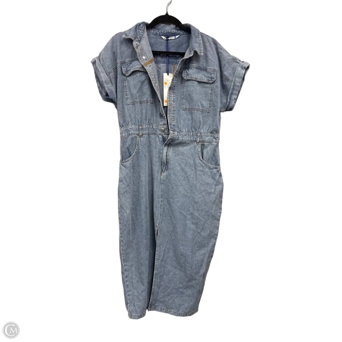 Dress Casual Midi By Clothes Mentor In Blue, Size: L