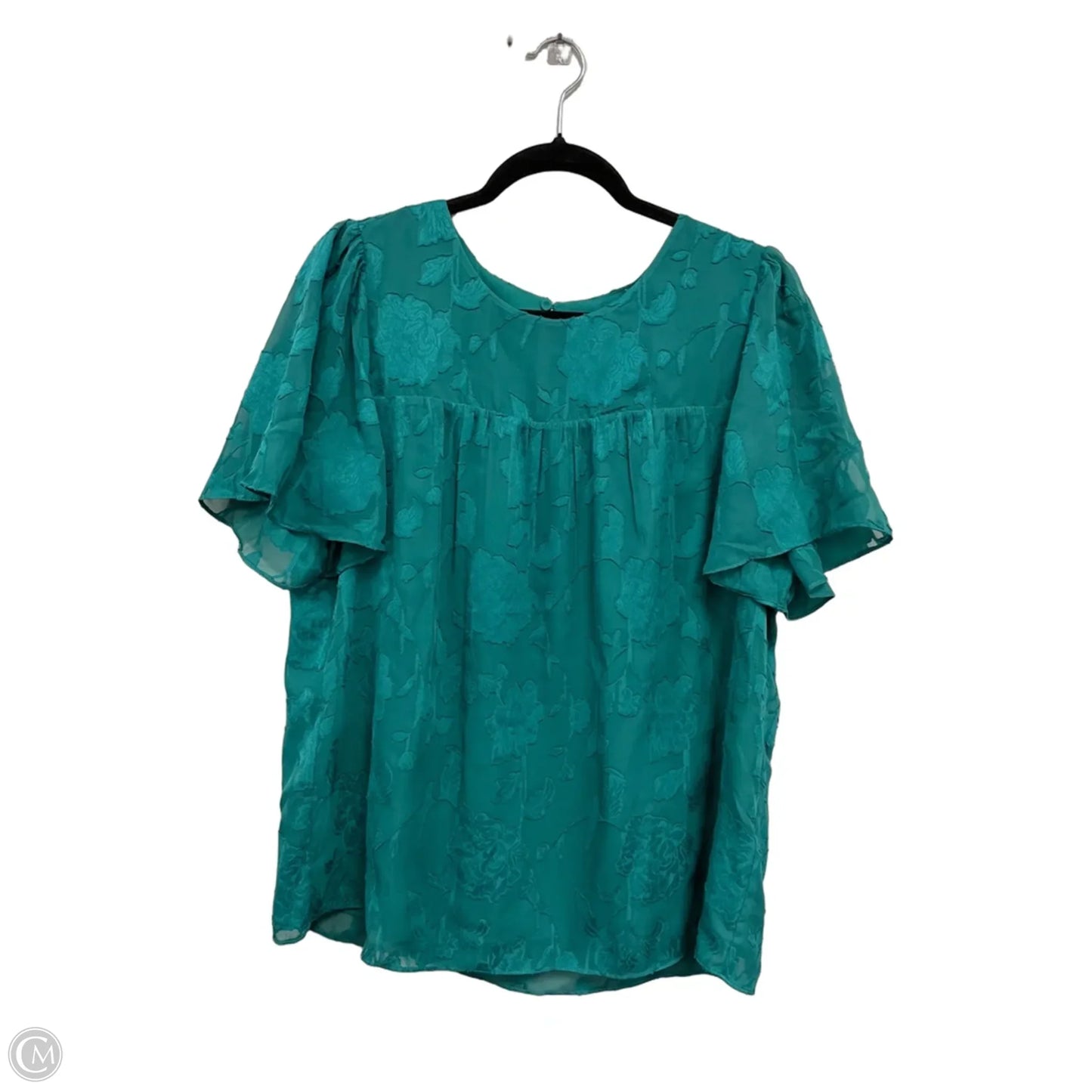 Top Short Sleeve By Daniel Rainn In Green, Size: L