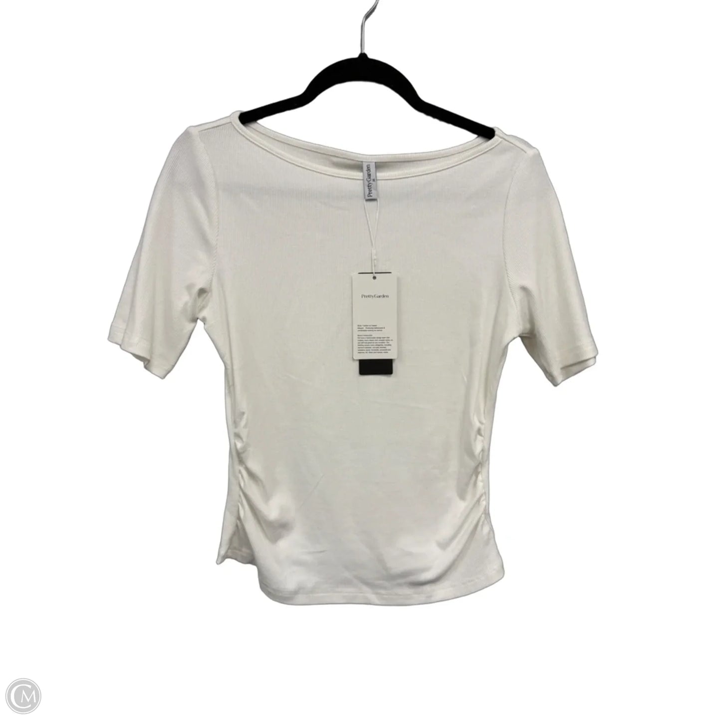 Top Short Sleeve Basic By Prettygarden In Cream, Size: M