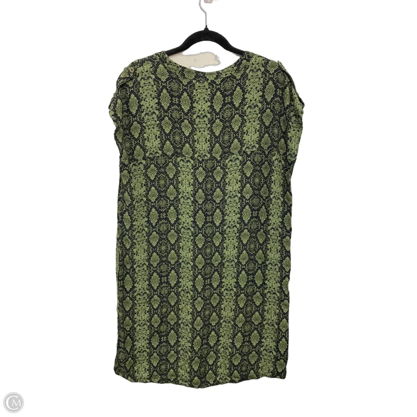 Dress Casual Short By Anthropologie In Black & Green, Size: L