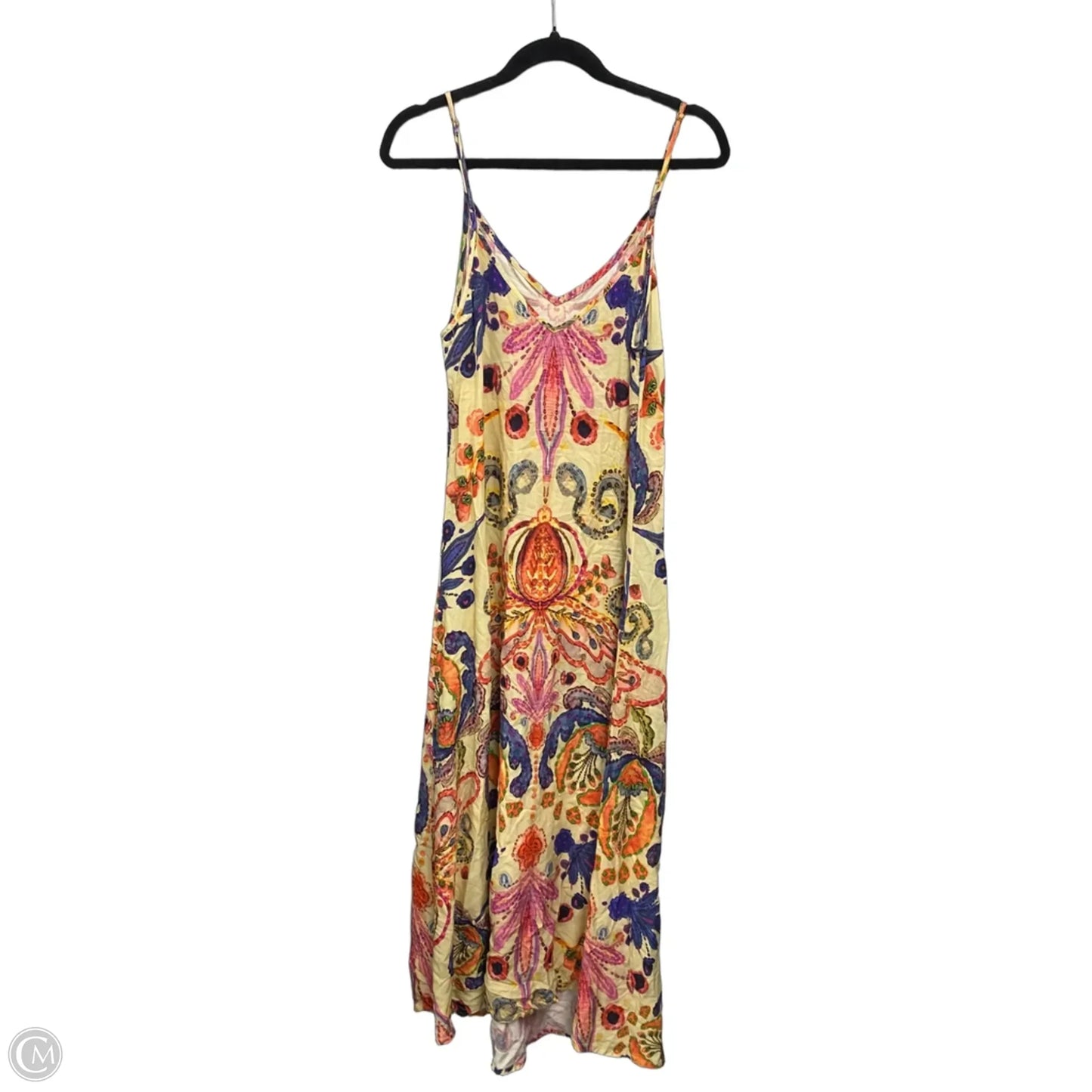 Dress Casual Maxi By Natural Life In Orange & Yellow, Size: L
