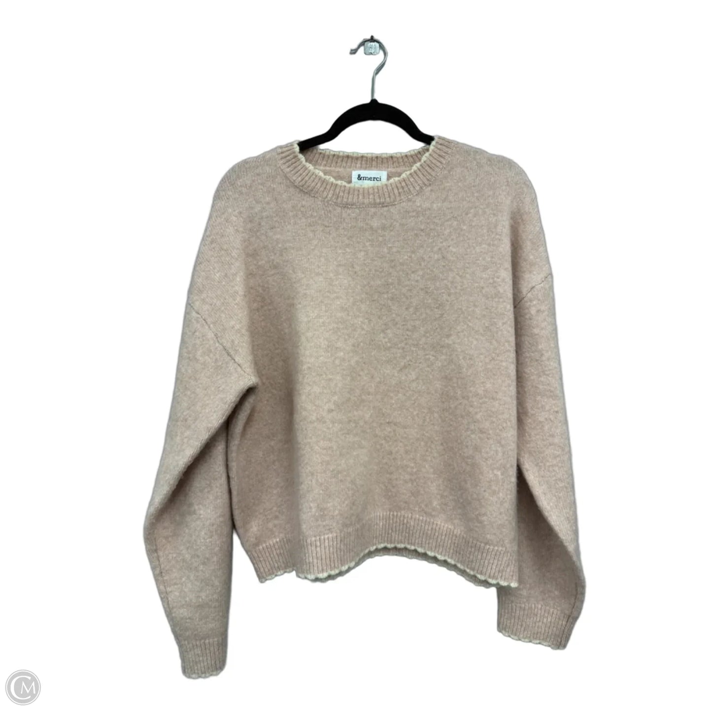 Sweater By &merci In Cream & Pink, Size: L