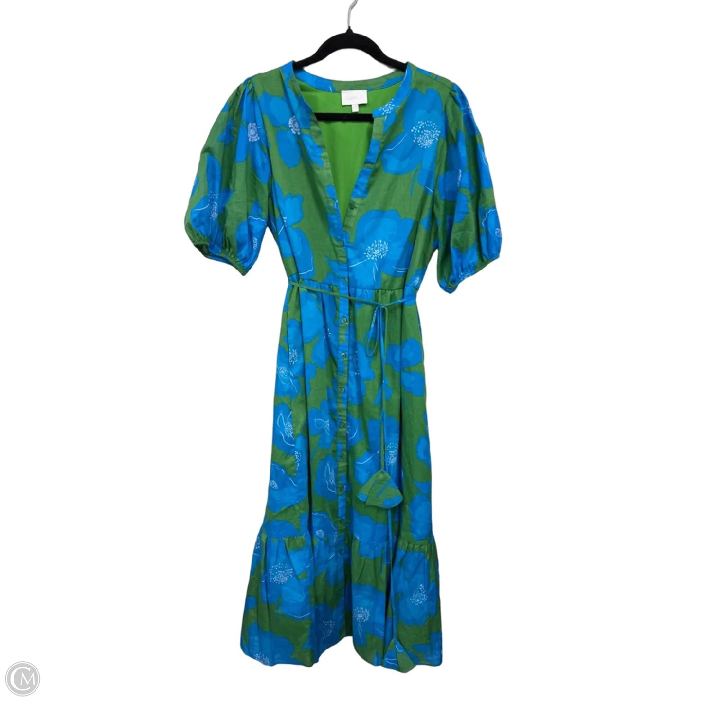 Dress Casual Maxi By Sugar Lips In Blue & Green, Size: Xl