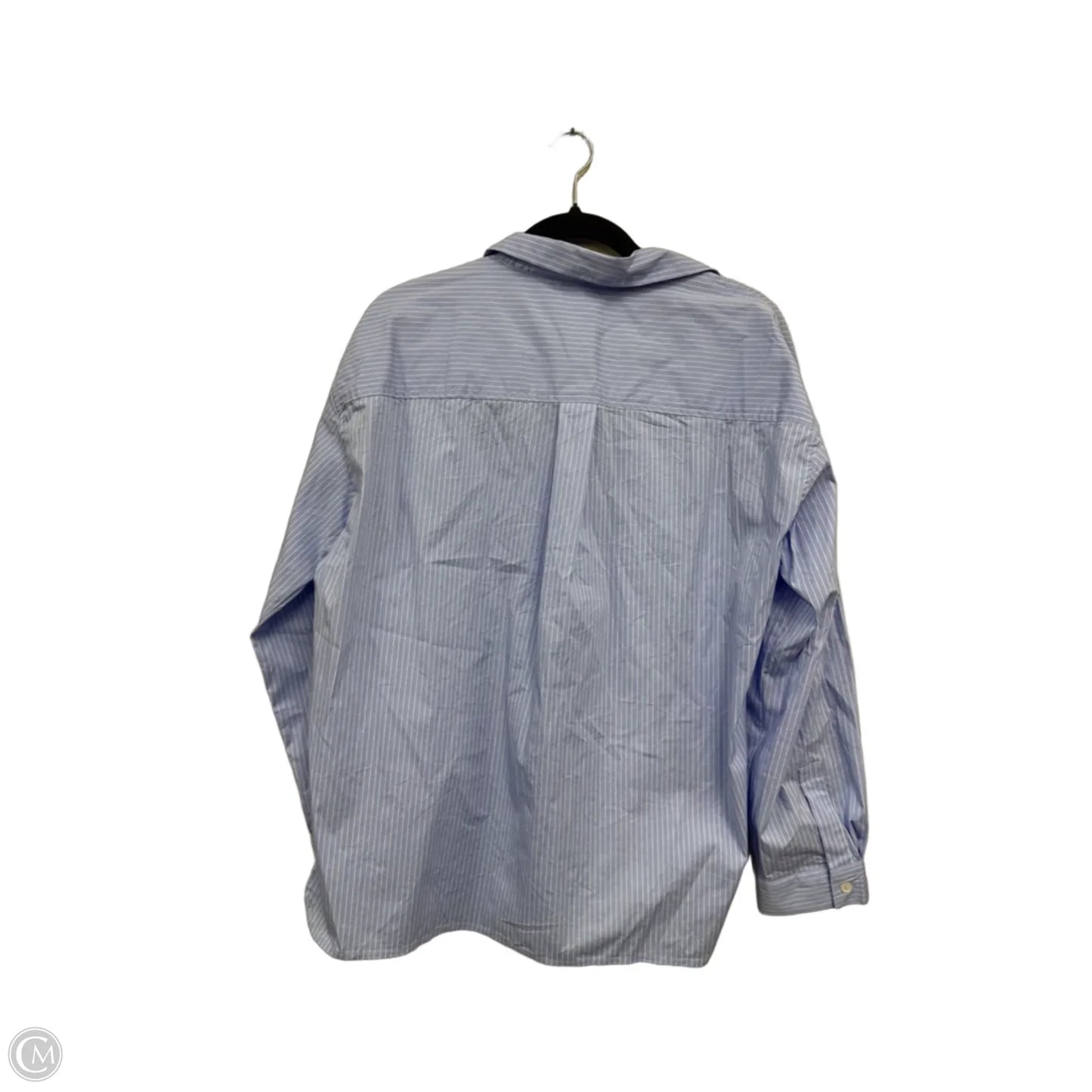 Top Long Sleeve By Mod Ref In Blue & White, Size: L
