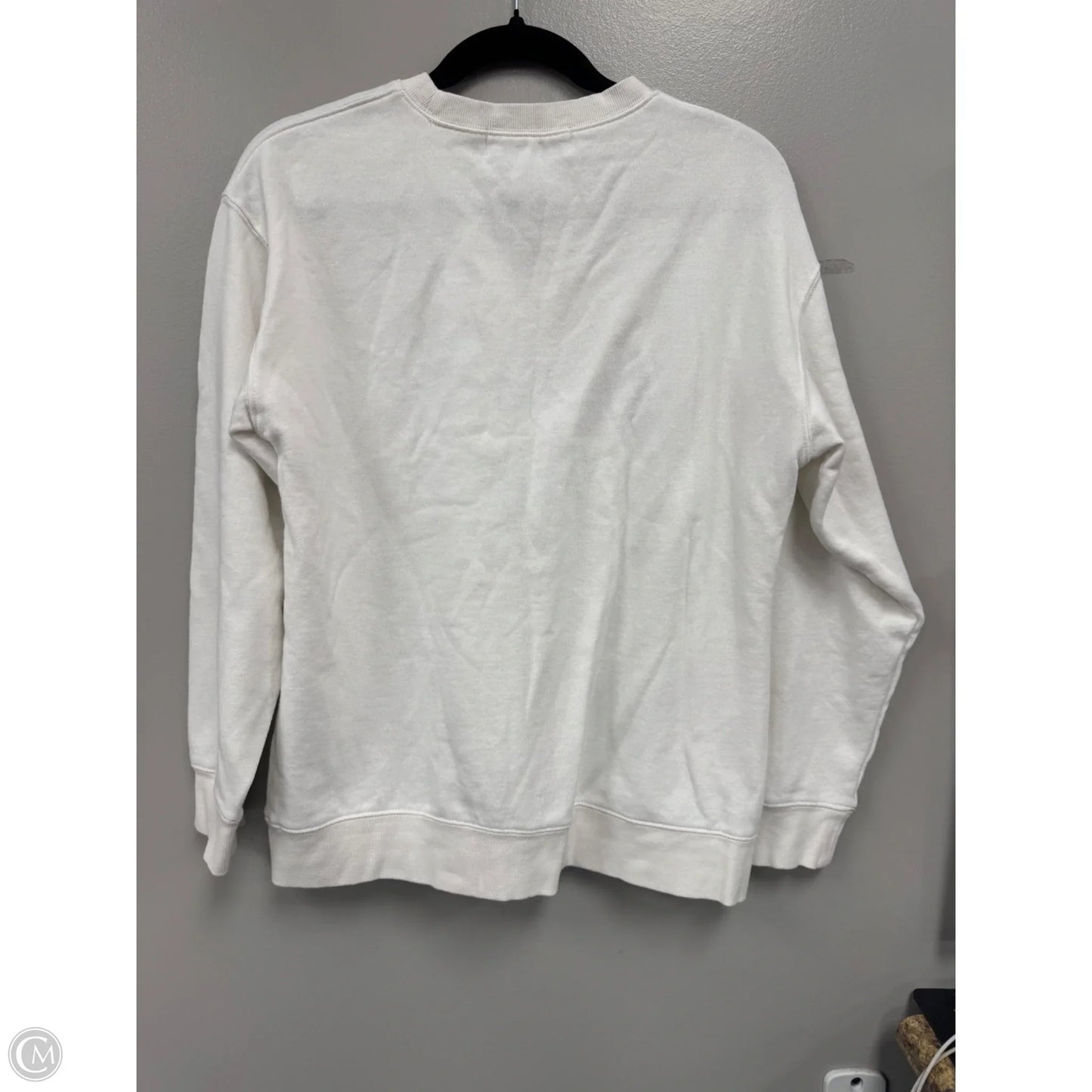 Sweatshirt Crewneck By Vintage Havana In White, Size: M