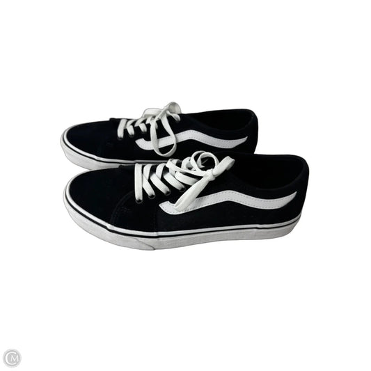 Shoes Sneakers By Vans In Black & White, Size: 10