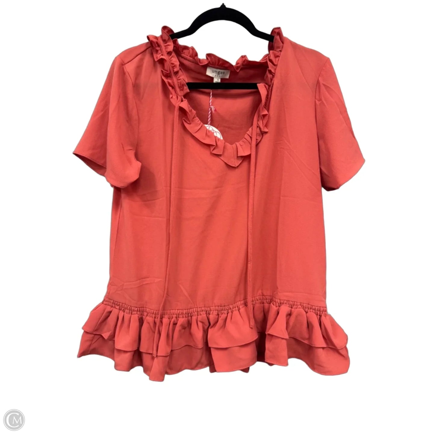 Top Short Sleeve By Umgee In Coral, Size: S