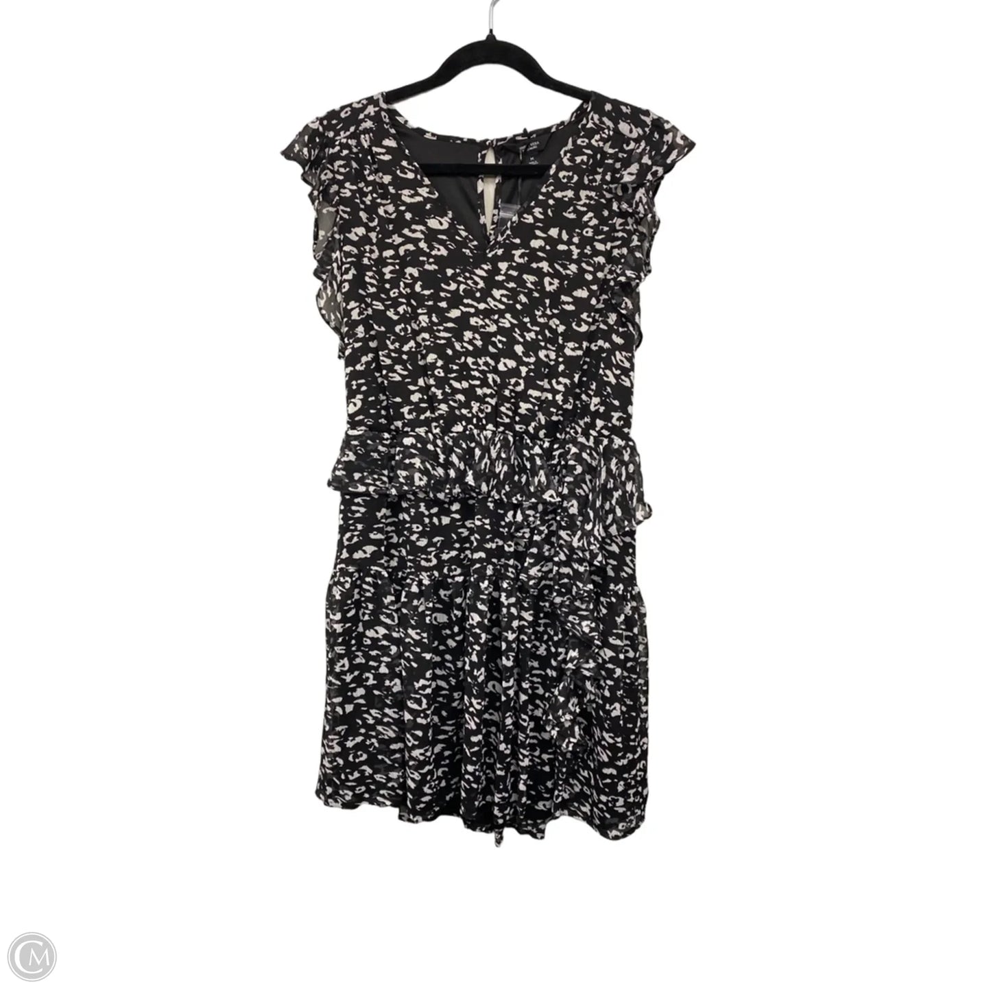 Dress Casual Short By Simply Vera In Black & White, Size: M