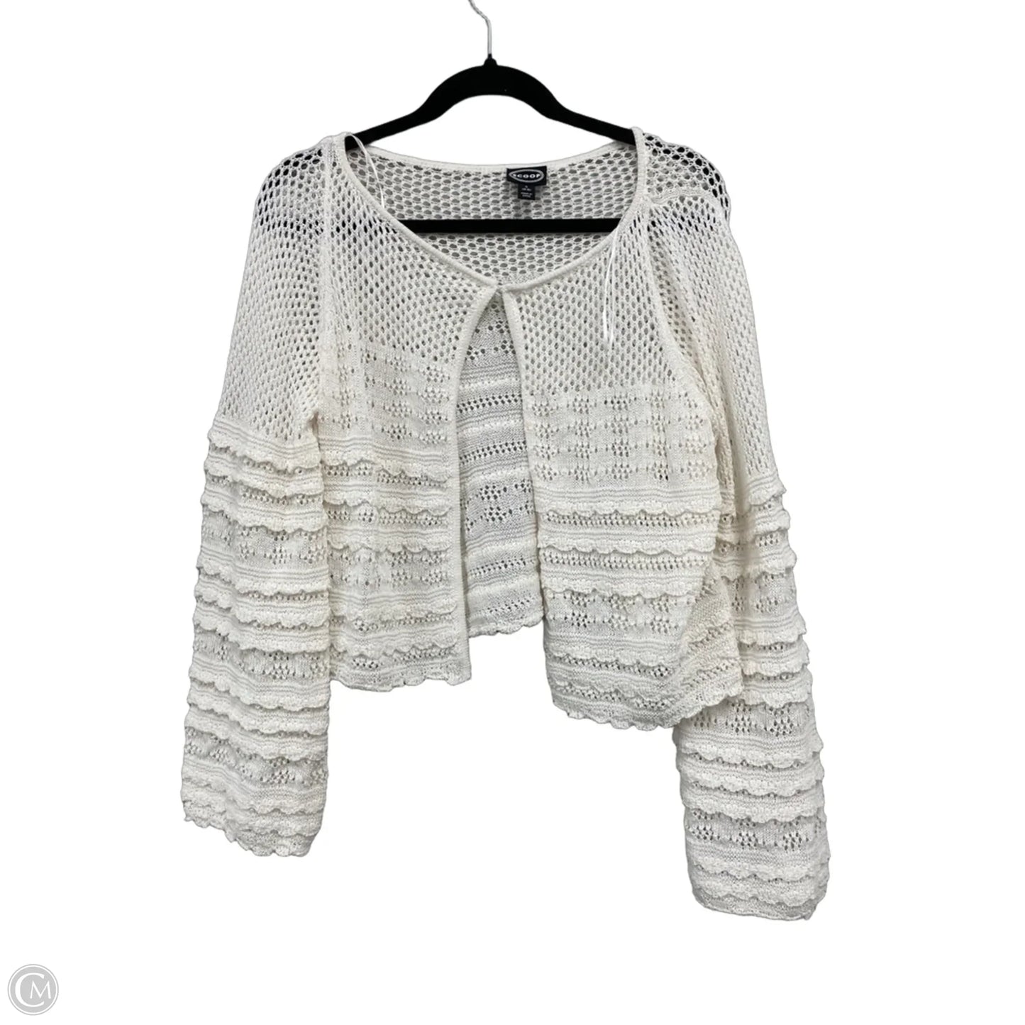 Cardigan By Scoop In Cream, Size: S