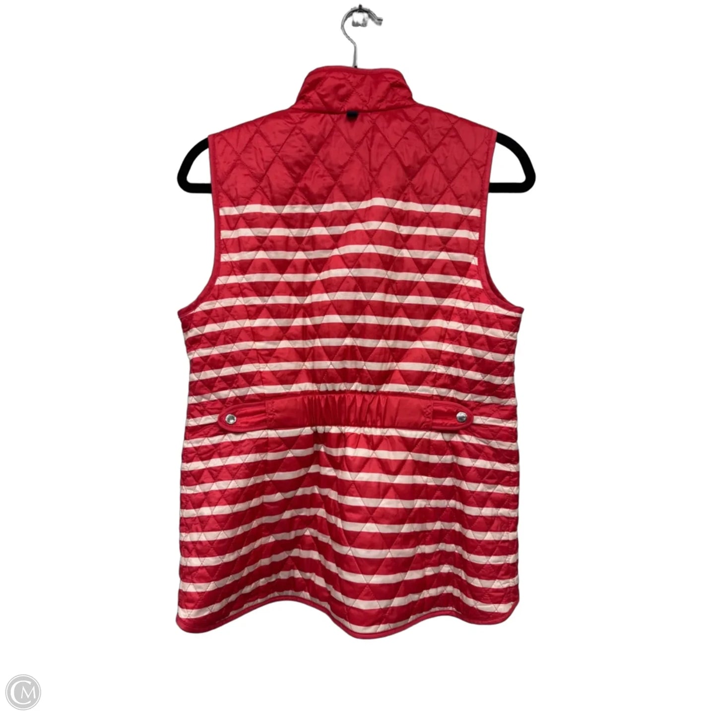 Vest Puffer & Quilted By Talbots In Red & White, Size: S