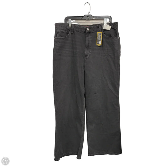 Jeans Wide Leg By Lee In Black, Size: 18