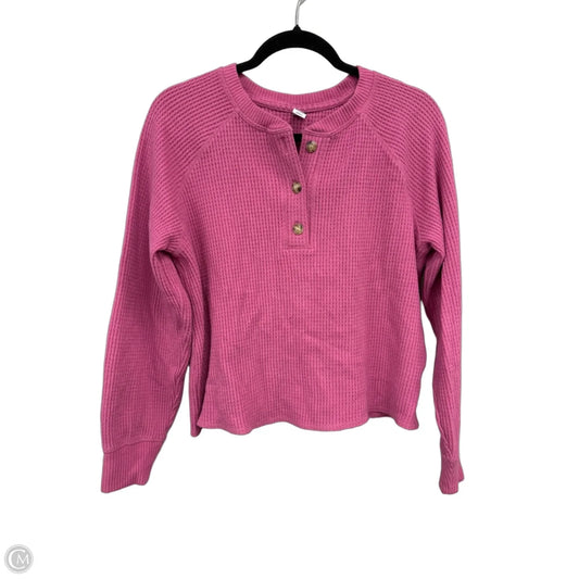Top Long Sleeve By Old Navy In Pink, Size: M