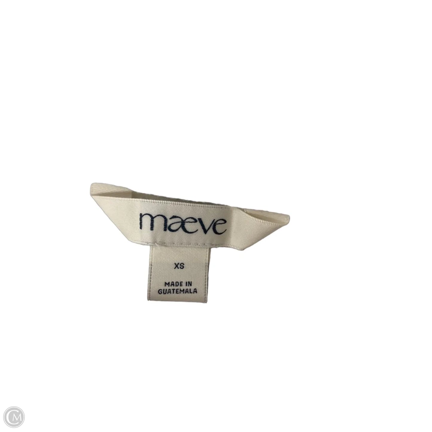 Top Short Sleeve By Maeve In White & Yellow, Size: Xs