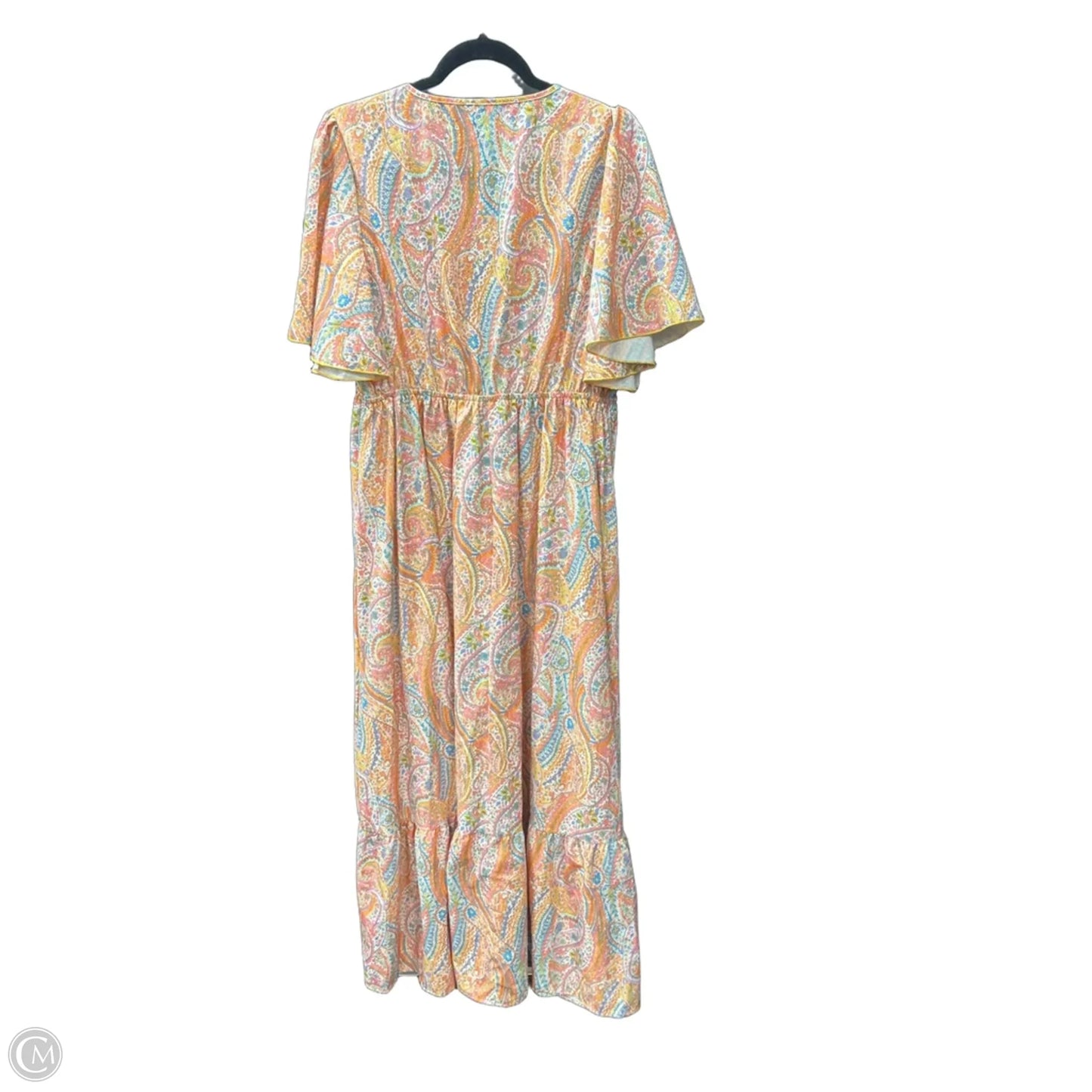 Dress Casual Maxi By Shein In Orange & Yellow, Size: 2x