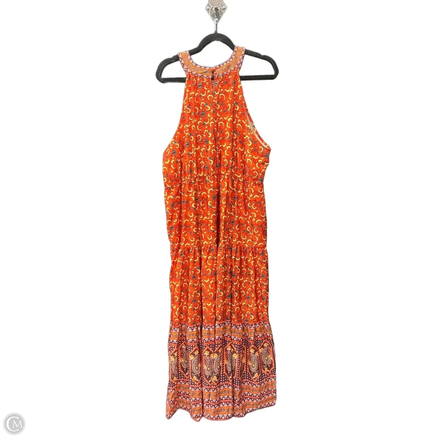 Dress Casual Maxi By Shein In Orange & Yellow, Size: 4x