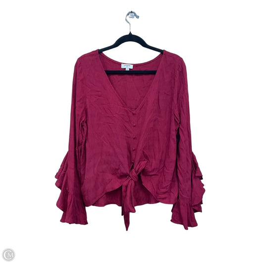 Top Long Sleeve By Umgee In Red, Size: L