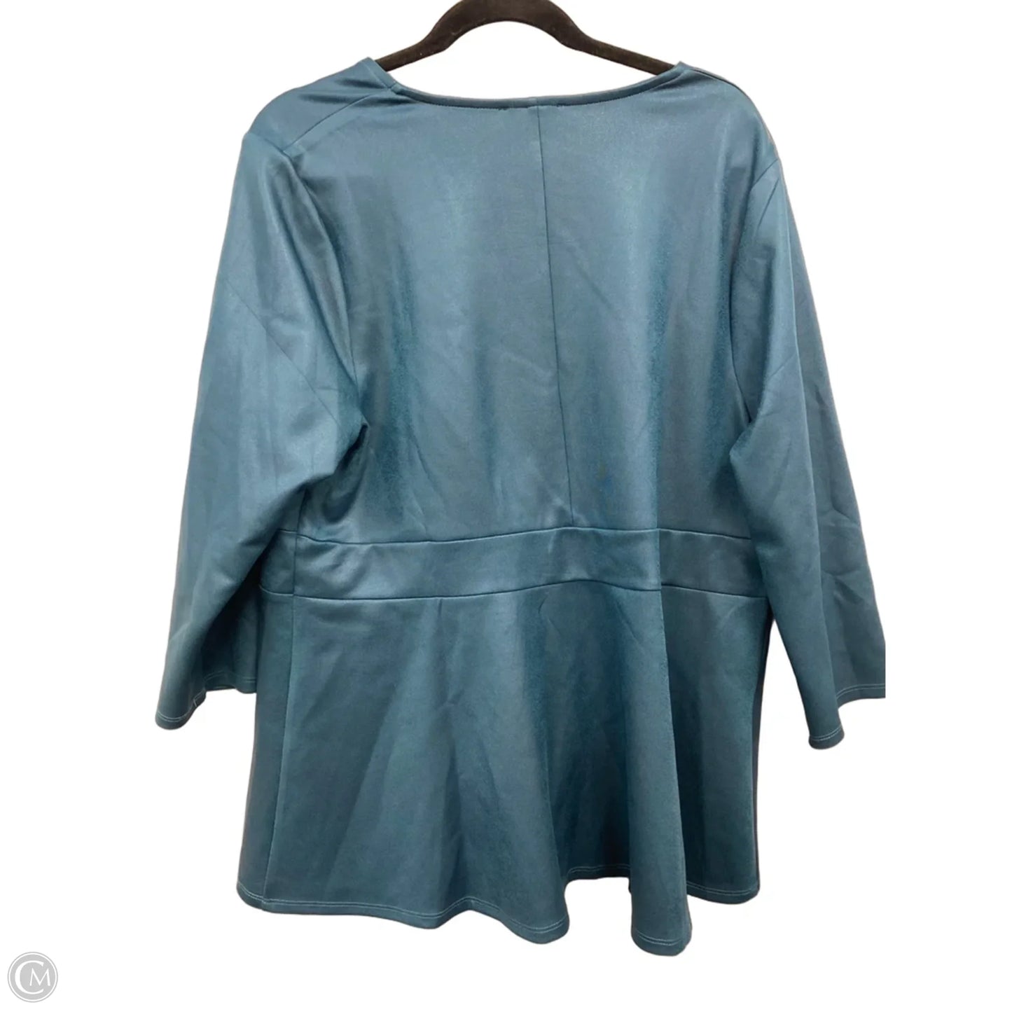 Top 3/4 Sleeve By Lane Bryant In Teal, Size: 2x