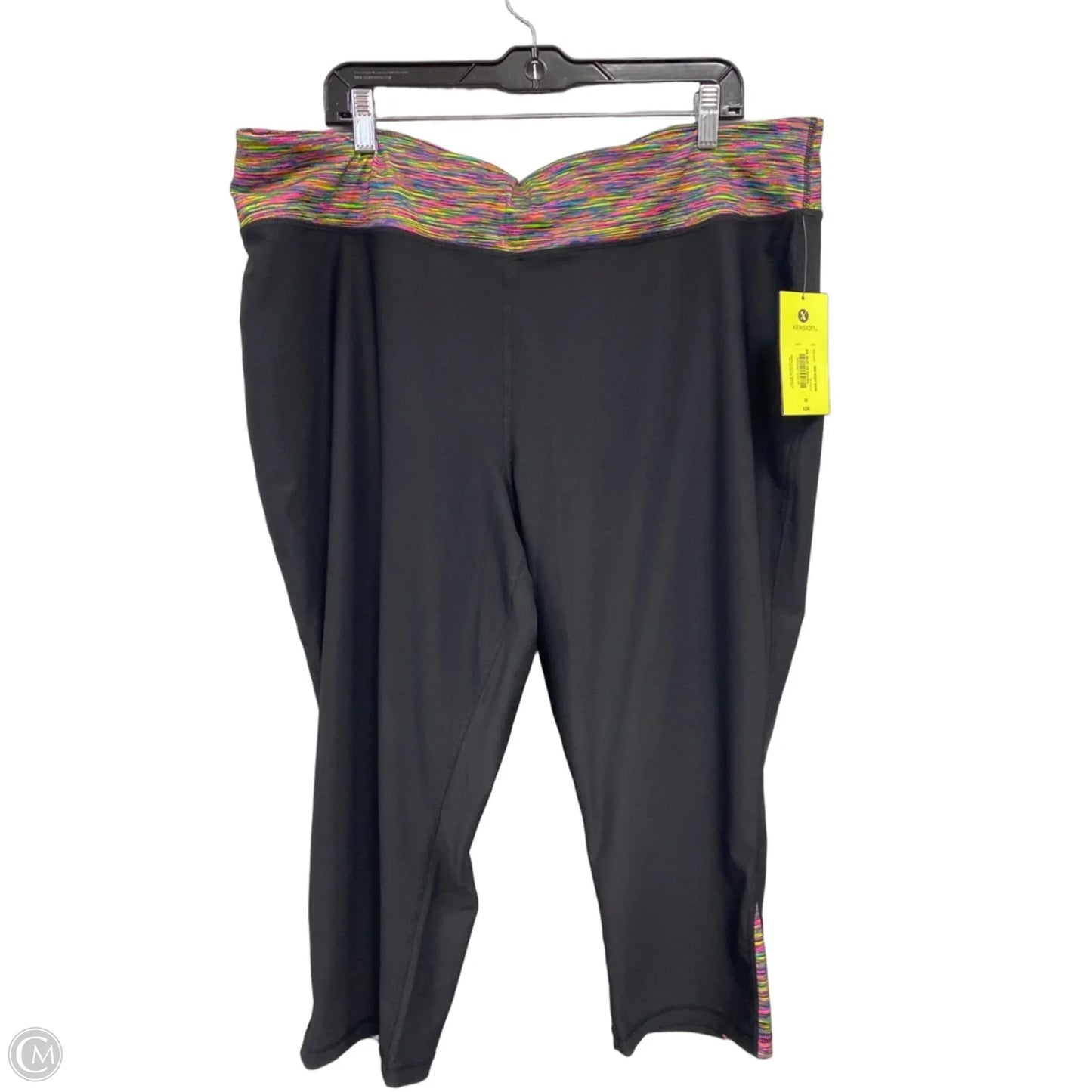 Athletic Leggings By Xersion In Black & Pink, Size: 3x