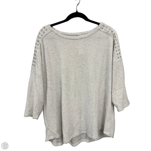 Top 3/4 Sleeve By French Laundry In Grey, Size: 1x